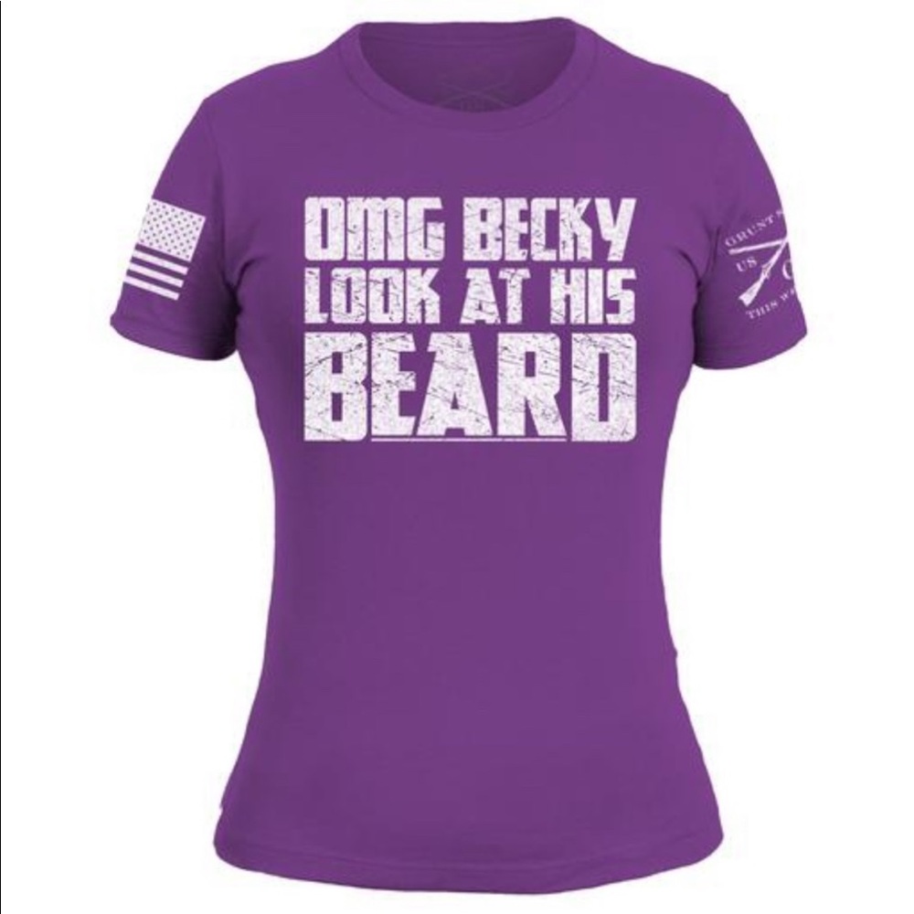 EUC Grunt Style Women’s Beard Tee Size M